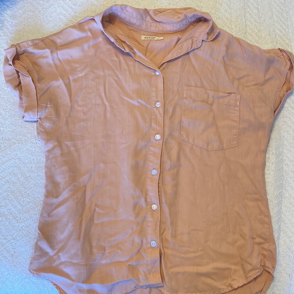 Bohme light pink short sleeve button up